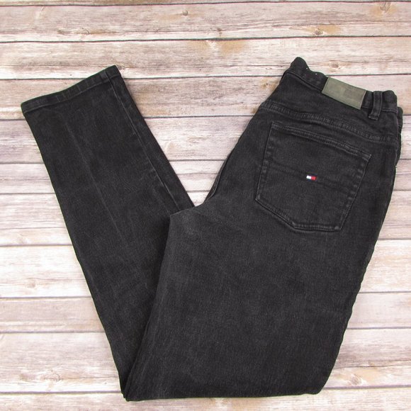 Vintage Tommy Hilfiger Black Jeans 12 High Waist - Picture 1 of 7